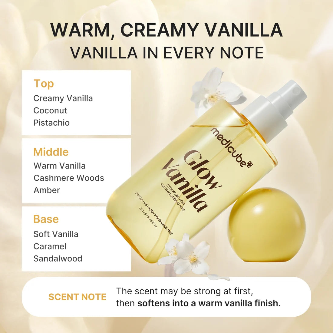Glow Vanilla Hair & Body Fragrance Mist de Medicube