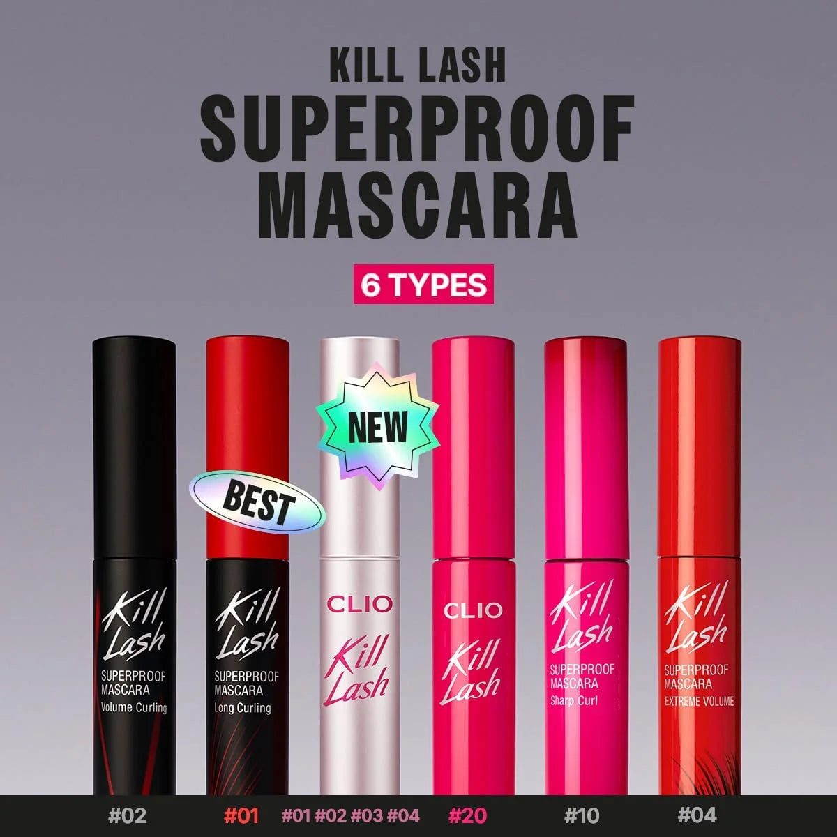 (Volume curling) Kill Lash Superproof Mascara de Clio