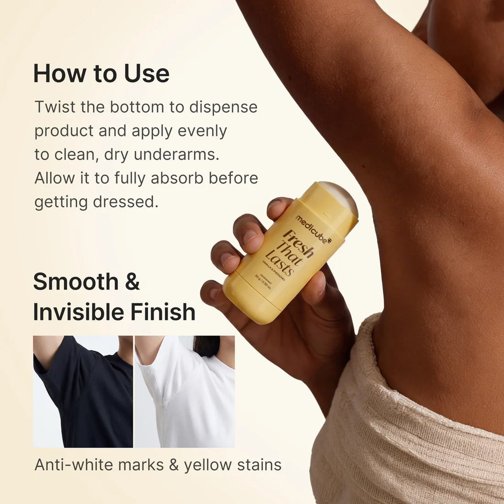 Desodorante aclarante: Kojic Acid Brightening Deodorant (Vanilla & Pistachio) de Medicube