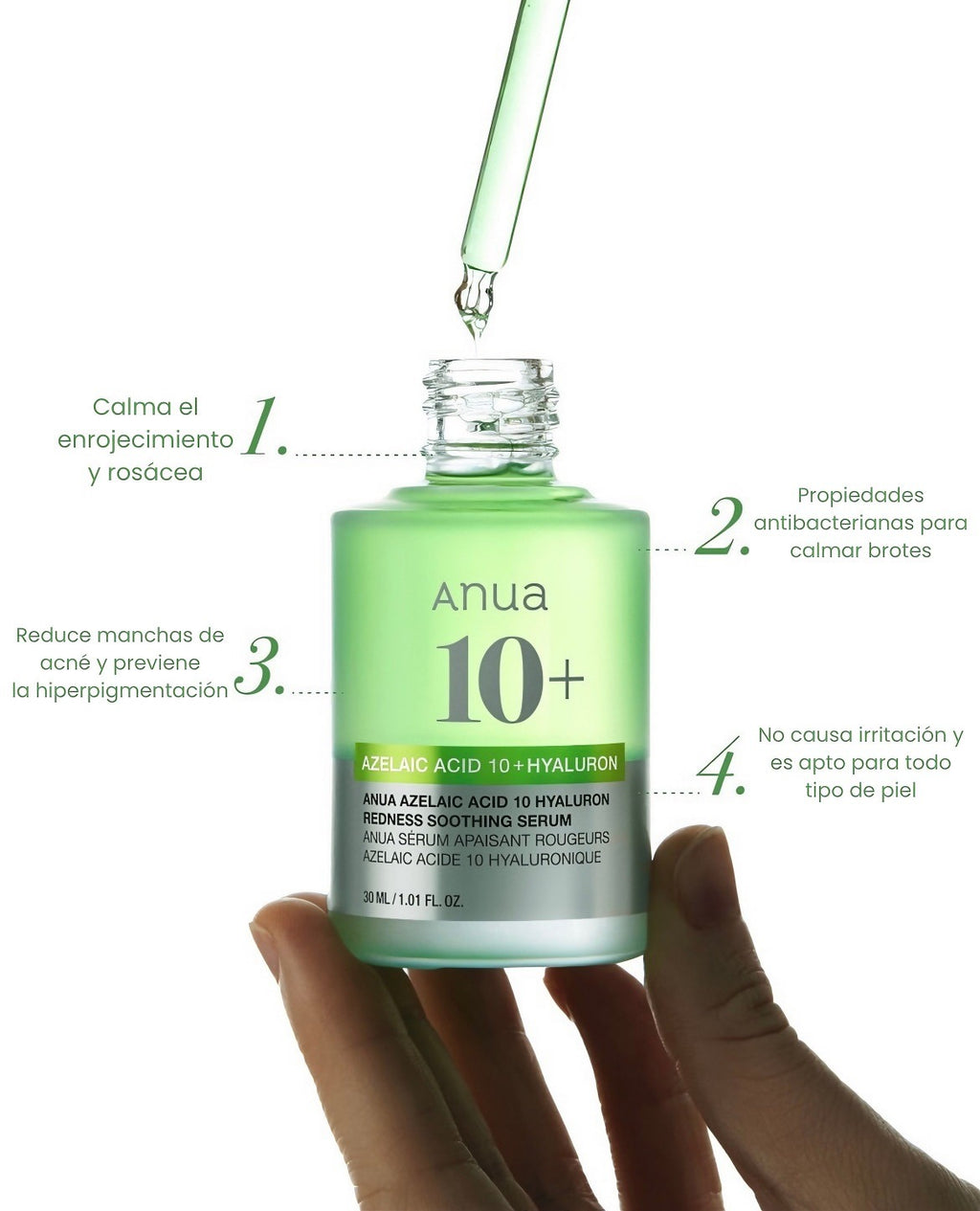 Azelaic Acid 10 Hyaluron Redness Soothing Serum de Anua