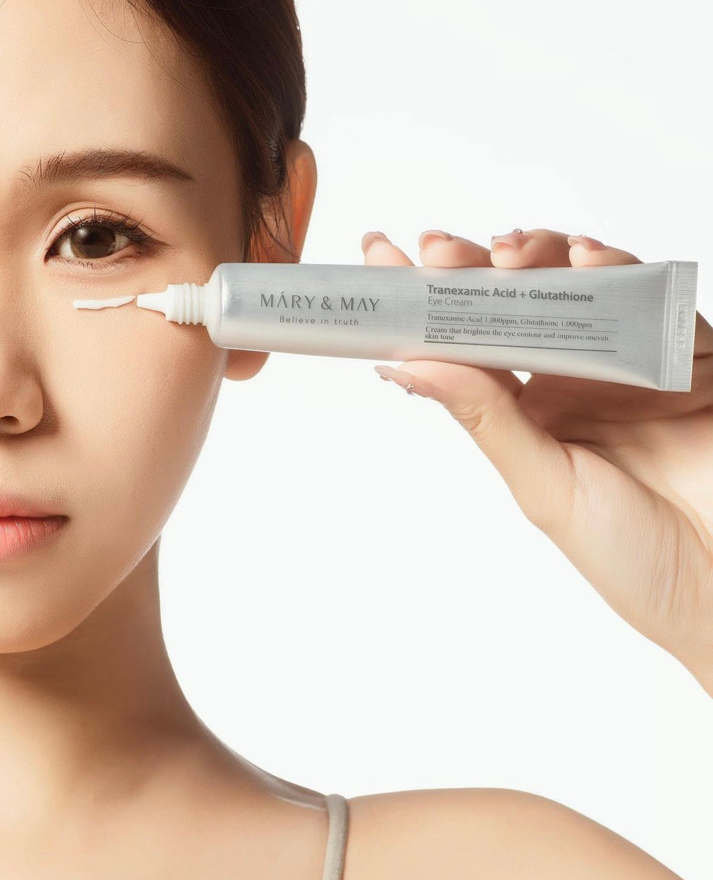 Crema aclarante para ojeras: Tranexamic Acid + Glutathione Eye Cream de Mary&May