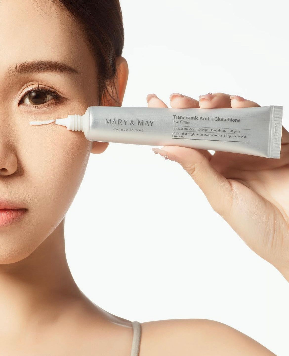 Crema aclarante para ojeras: Tranexamic Acid + Glutathione Eye Cream de Mary&May