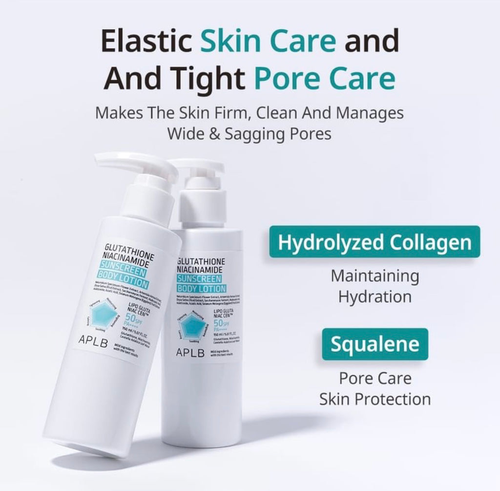 Protector solar corporal Glutathione Niacinamide Sunscreen Body Lotion de APLB