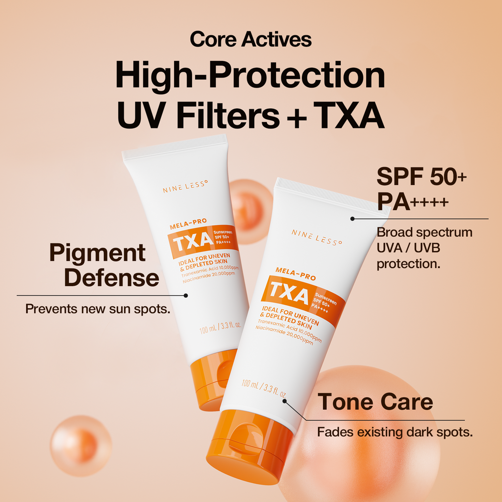 NUEVA VERSIÓN: Protector solar Mela Pro TXA Sunscreen de Nineless