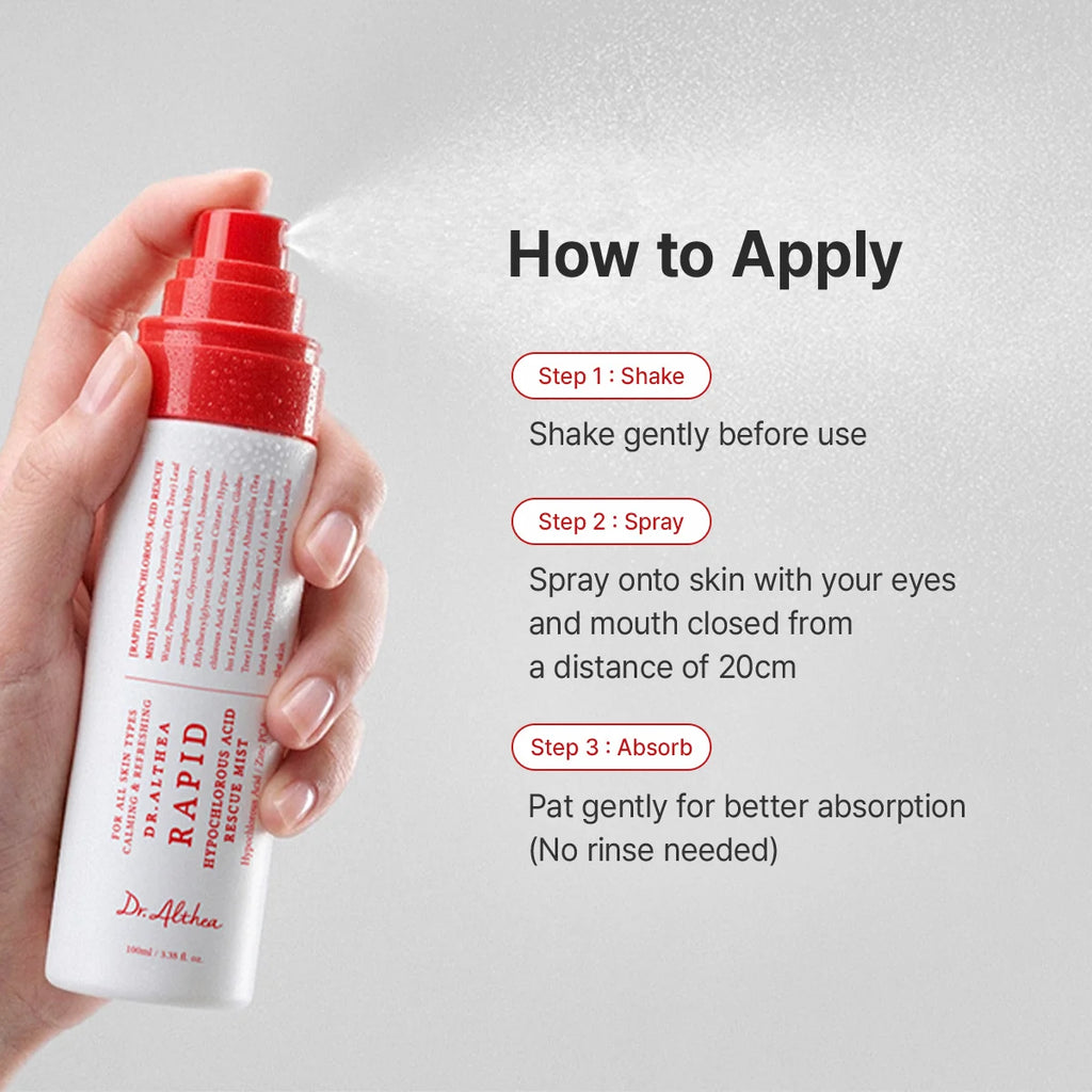 (60ml) Rapid Hypochlorous Acid Rescue Mist de Dr. Althea