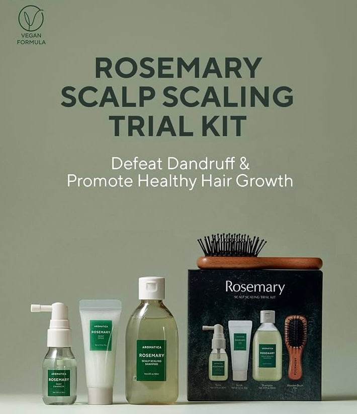 (Kit capilar de romero) Rosemary Scalp Scaling Trial Kit de Aromatica