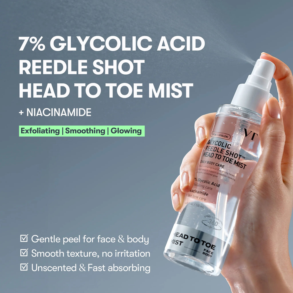 Glycolic Reedle Shot Head To Toe Mist de VT Cosmetics
