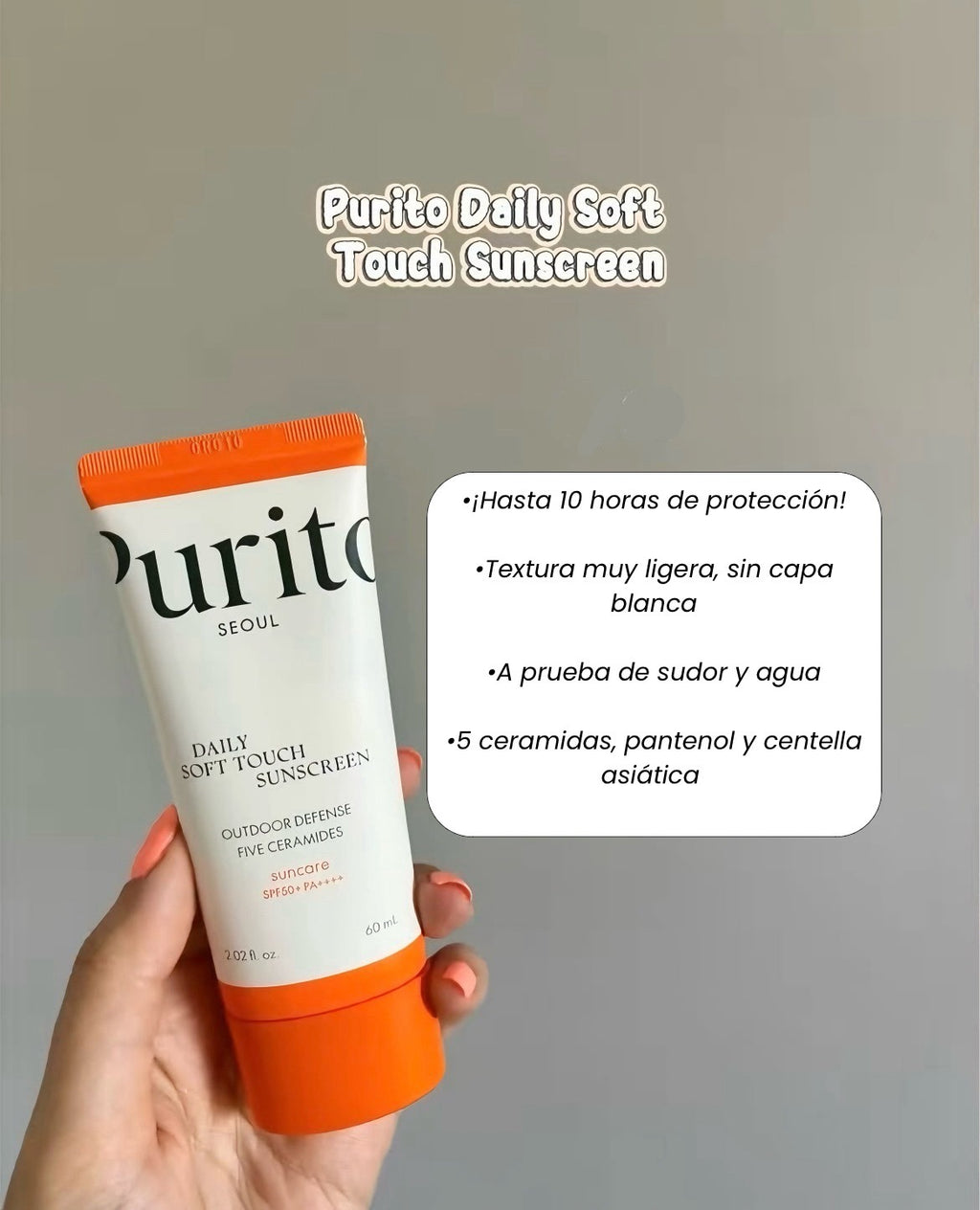 Protector solar Daily Soft Touch Sunscreen de Purito Seoul
