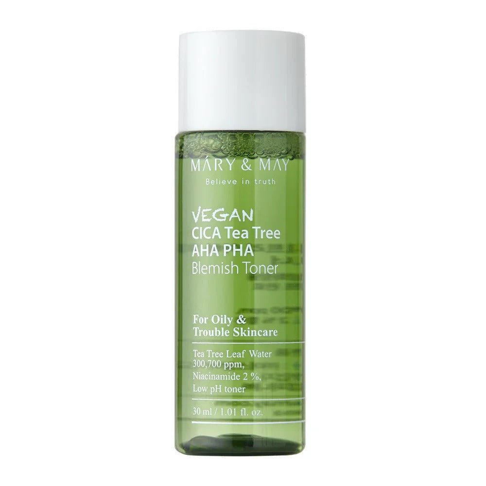 Vegan Cica Tea Tree AHA PHA Blemish Toner de Mary & May