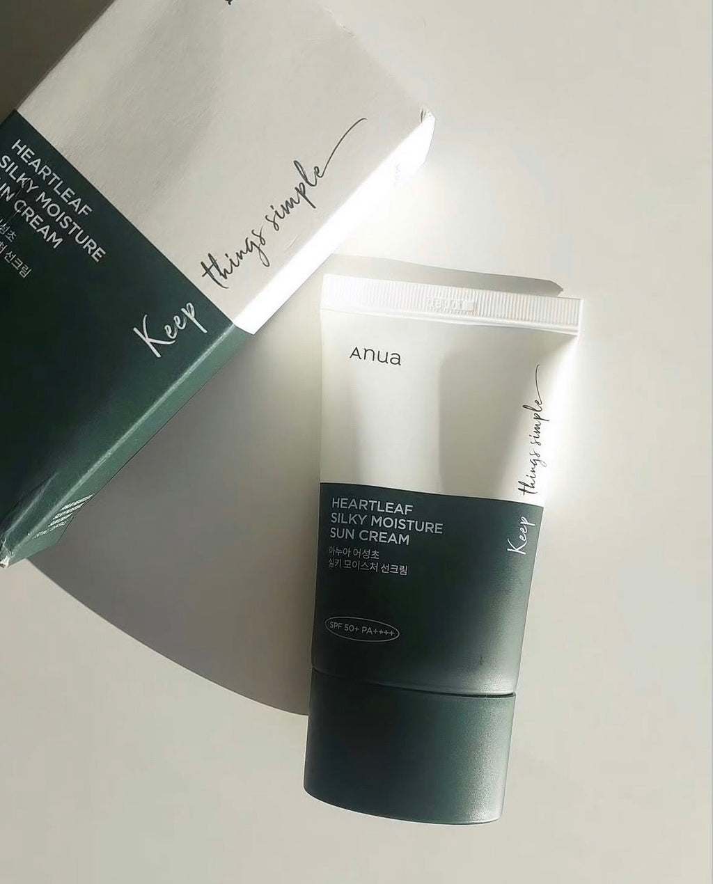 Protector solar Heartleaf Silky Moisture Sun Cream de Anua