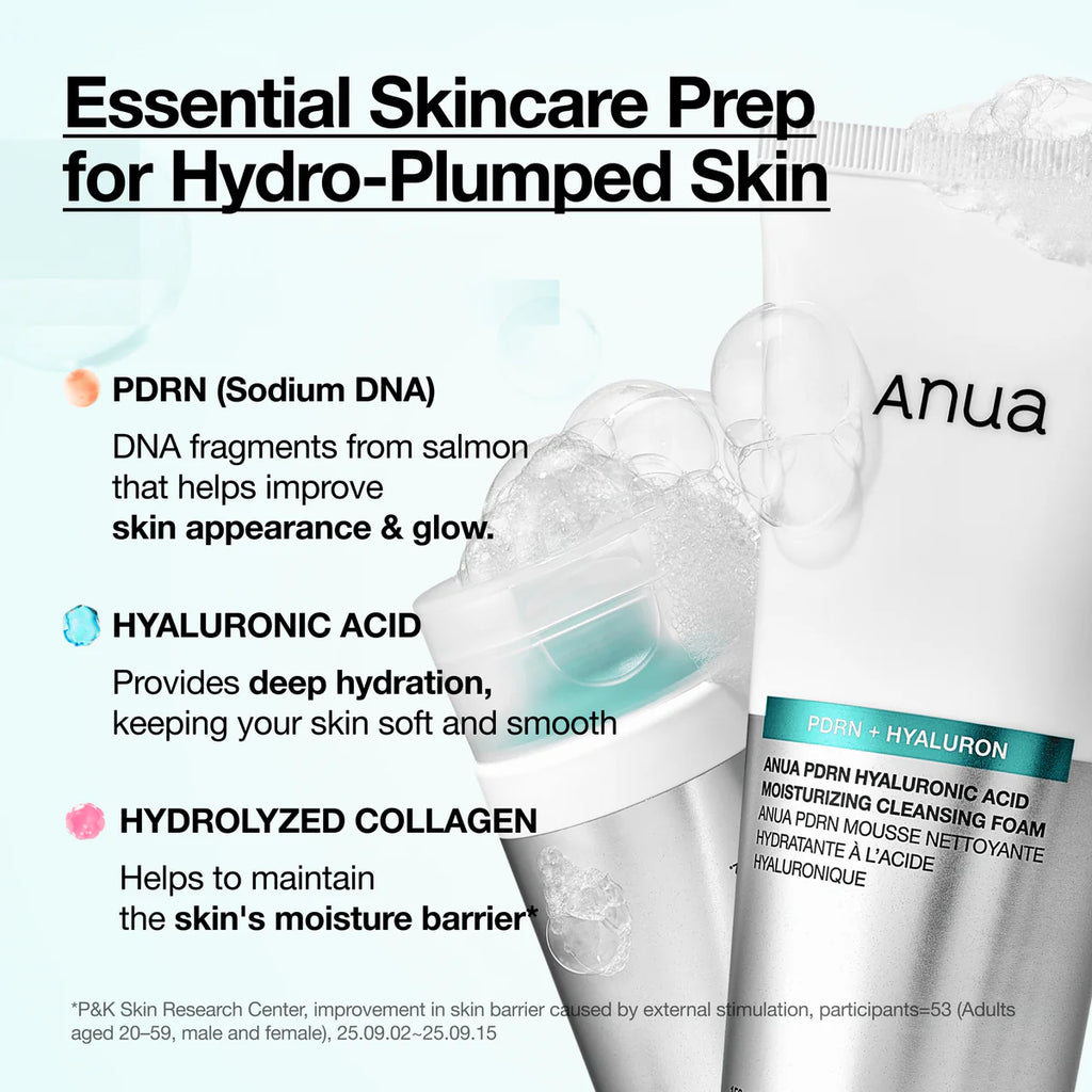 Limpiador facial PDRN Hyaluronic Acid Moisturizing Cleansing Foam de Anua
