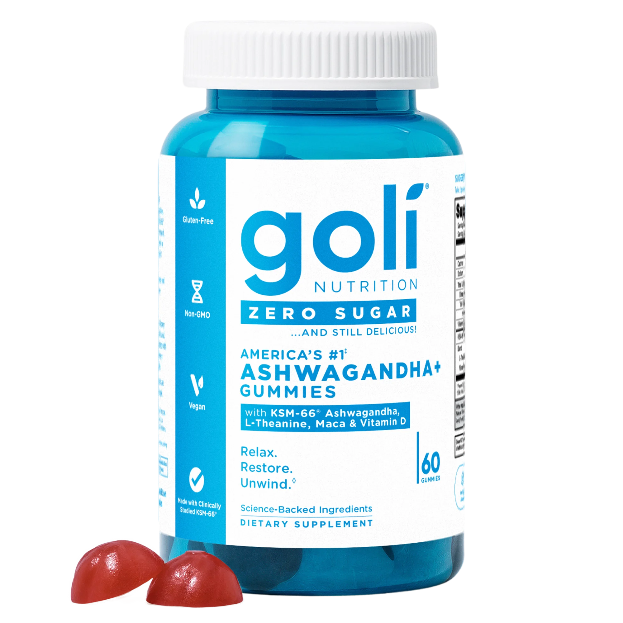 Gomitas de Ashwagandha zero sugar de Goli