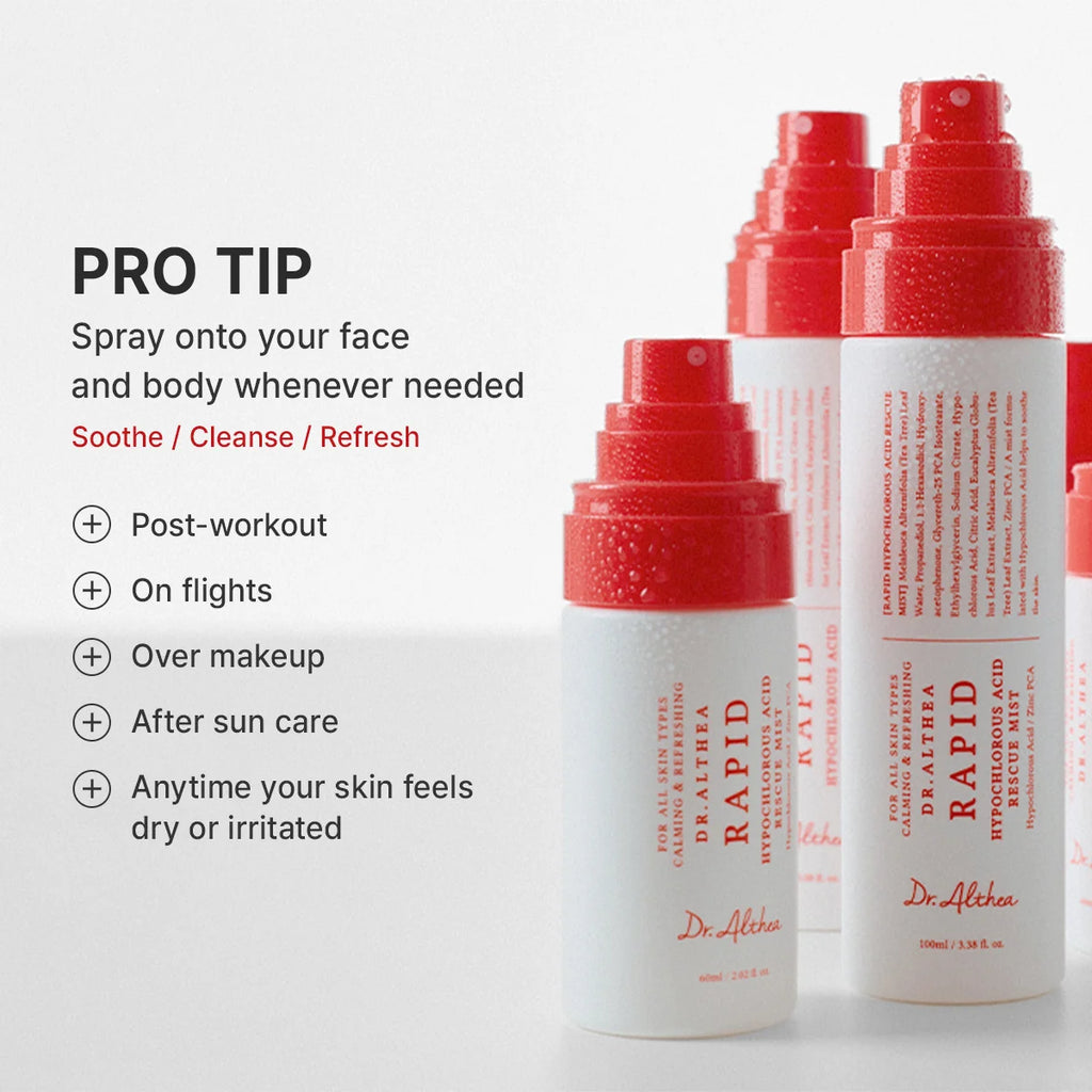 (60ml) Rapid Hypochlorous Acid Rescue Mist de Dr. Althea