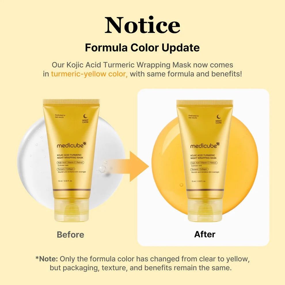 Mascarilla nocturna Kojic Acid Turmeric Night Wrapping Mask de Medicube