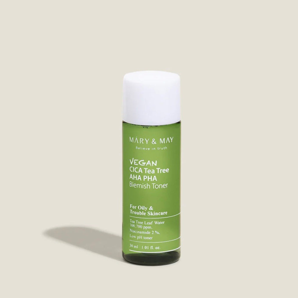 Vegan Cica Tea Tree AHA PHA Blemish Toner de Mary & May