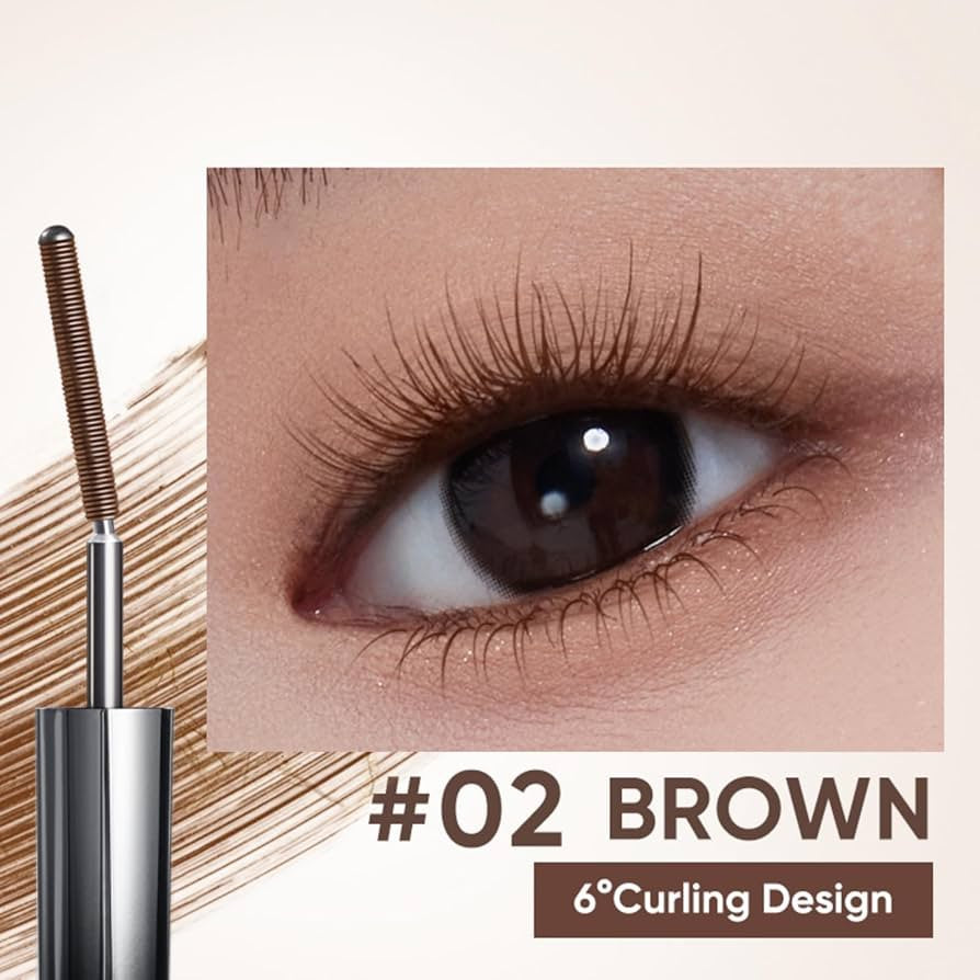 Máscara de pestañas (tono marrón): 3D Curling Eyelash Iron Mascara de Judydoll