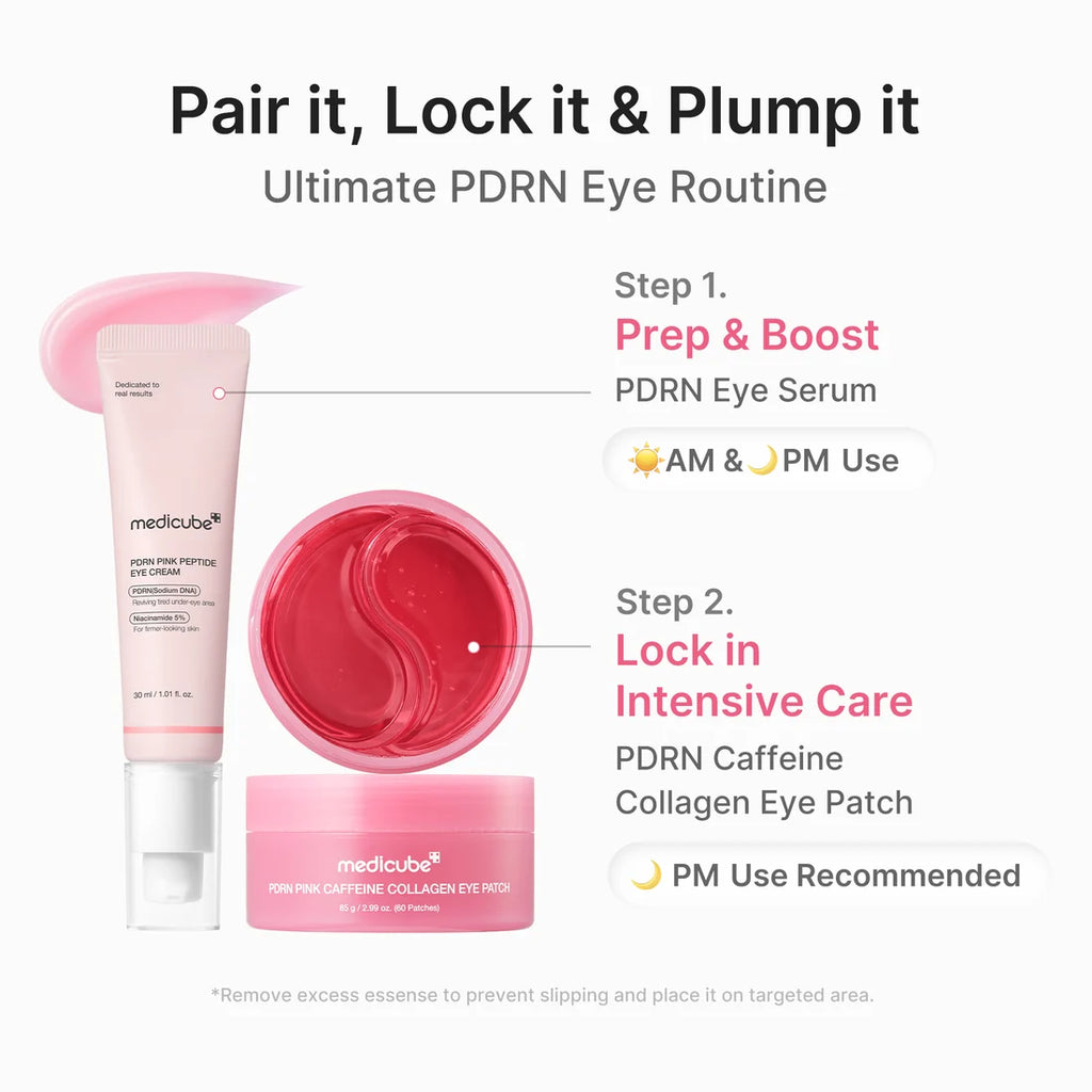PDRN Pink Caffeine Collagen Eye Patch de Medicube
