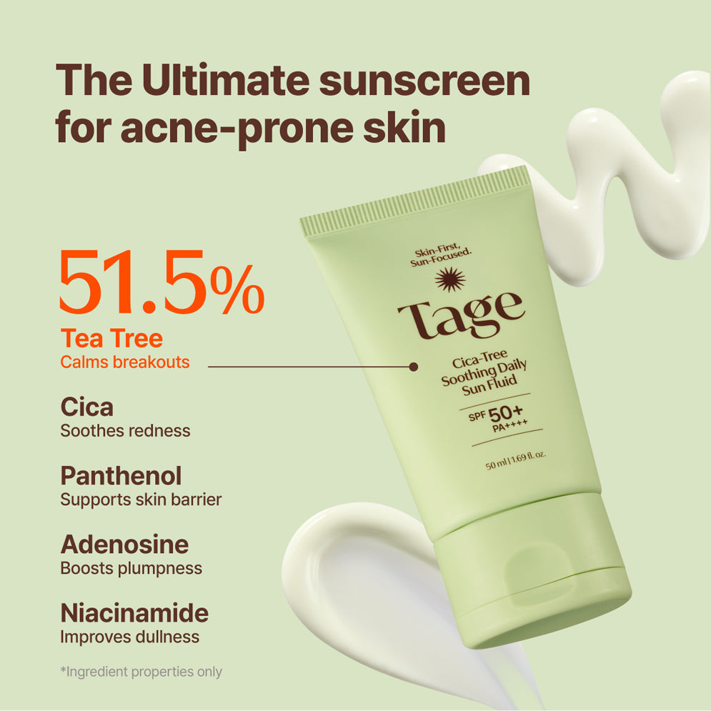 Protector solar Cica Tree Soothing Daily Sun Fluid de Tage