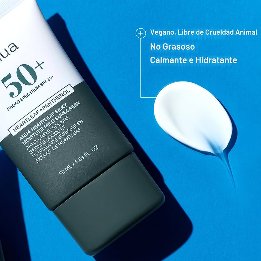 Protector solar Heartleaf Silky Moisture Sun Cream de Anua