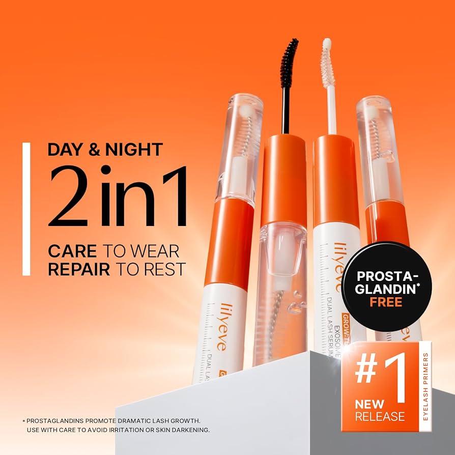 (Máscara de pestañas + serum) Grow Turn Exosome Dual Lash Serum de Lilyeve