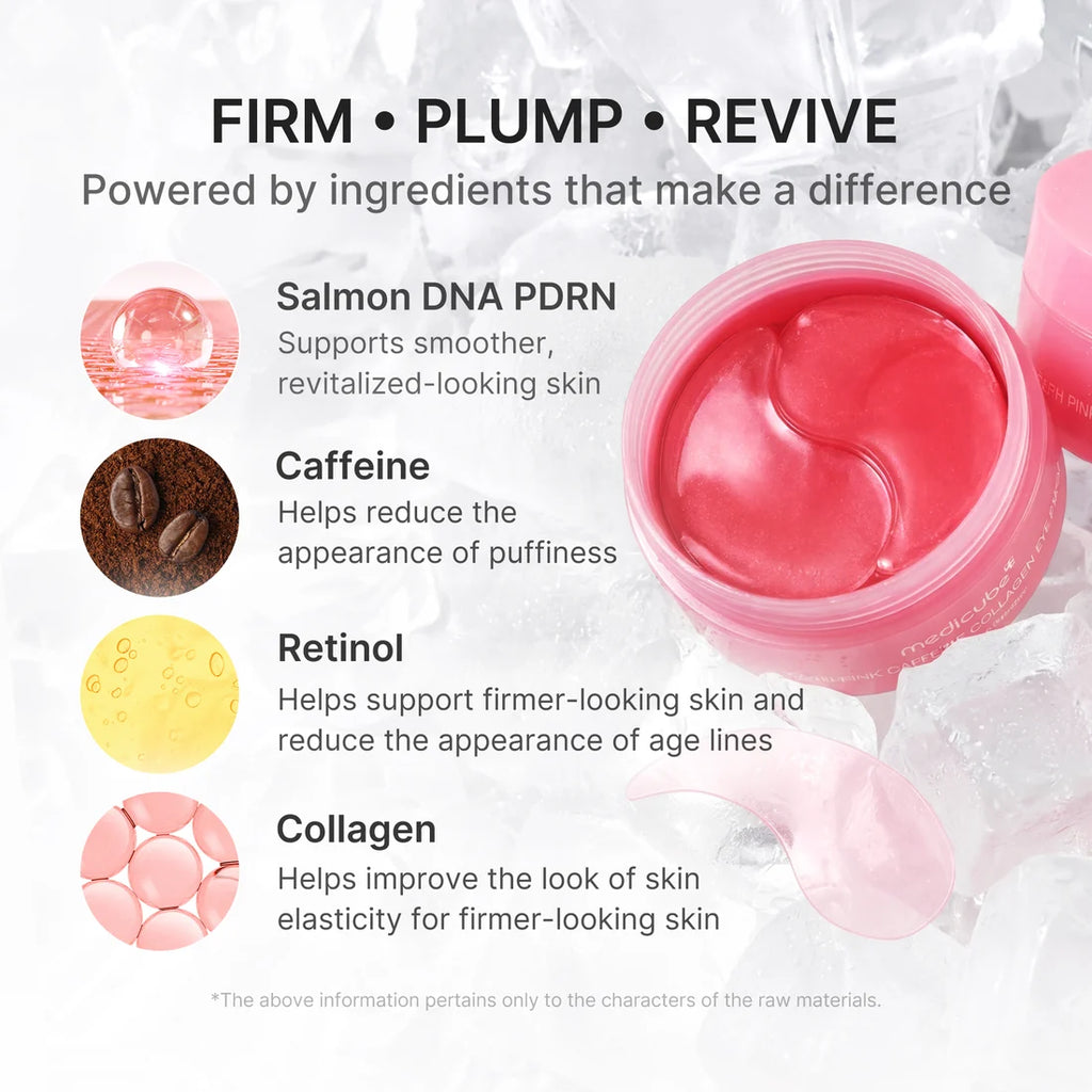 PDRN Pink Caffeine Collagen Eye Patch de Medicube