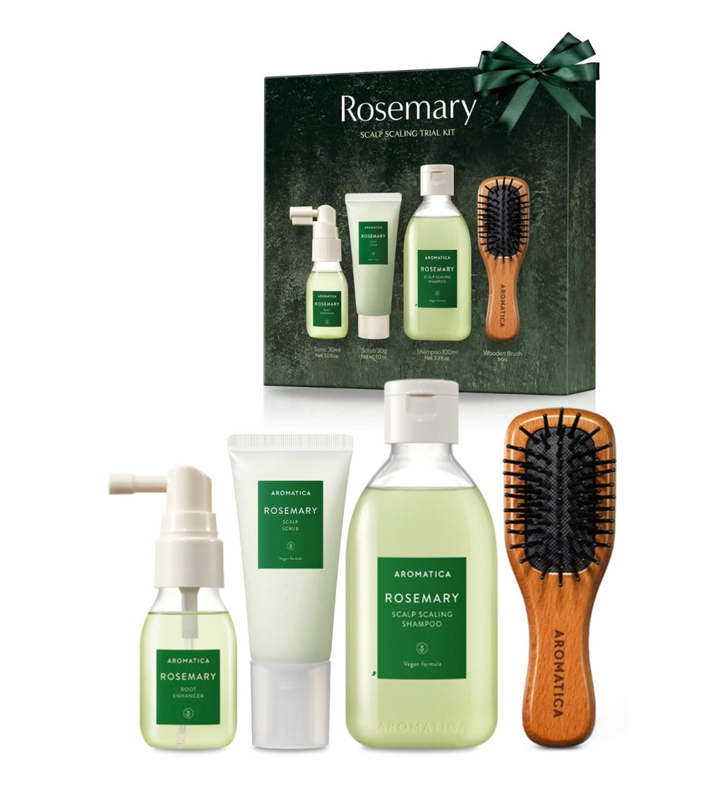 (Kit capilar de romero) Rosemary Scalp Scaling Trial Kit de Aromatica
