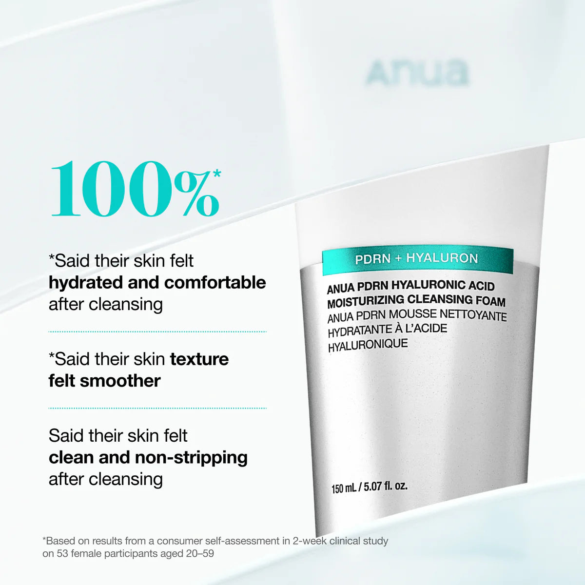 Limpiador facial PDRN Hyaluronic Acid Moisturizing Cleansing Foam de Anua