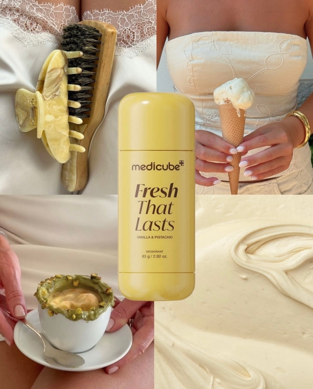 Desodorante aclarante: Kojic Acid Brightening Deodorant (Vanilla & Pistachio) de Medicube