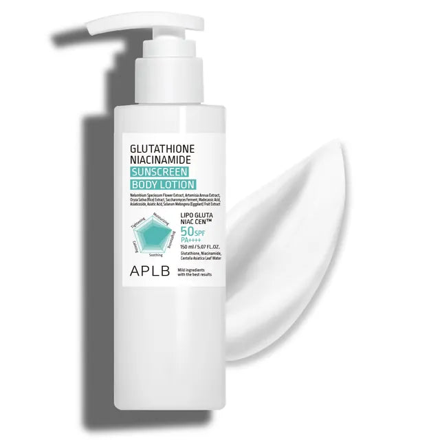 Protector solar corporal Glutathione Niacinamide Sunscreen Body Lotion de APLB