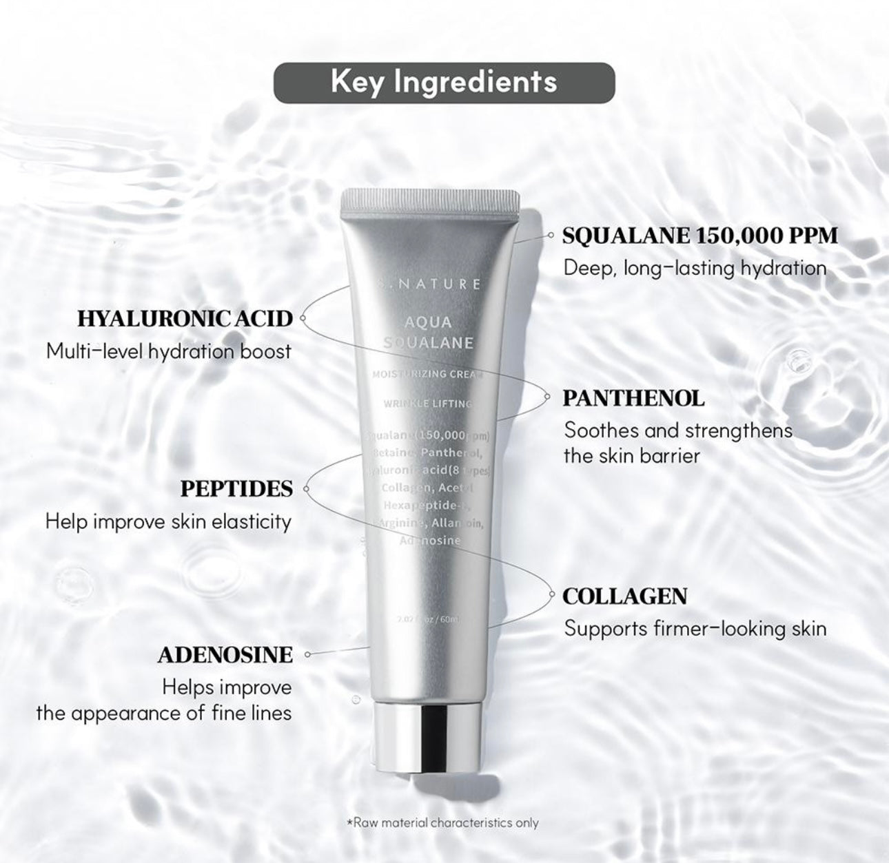Aqua Squalene Moisturizing Cream de S. NATURE