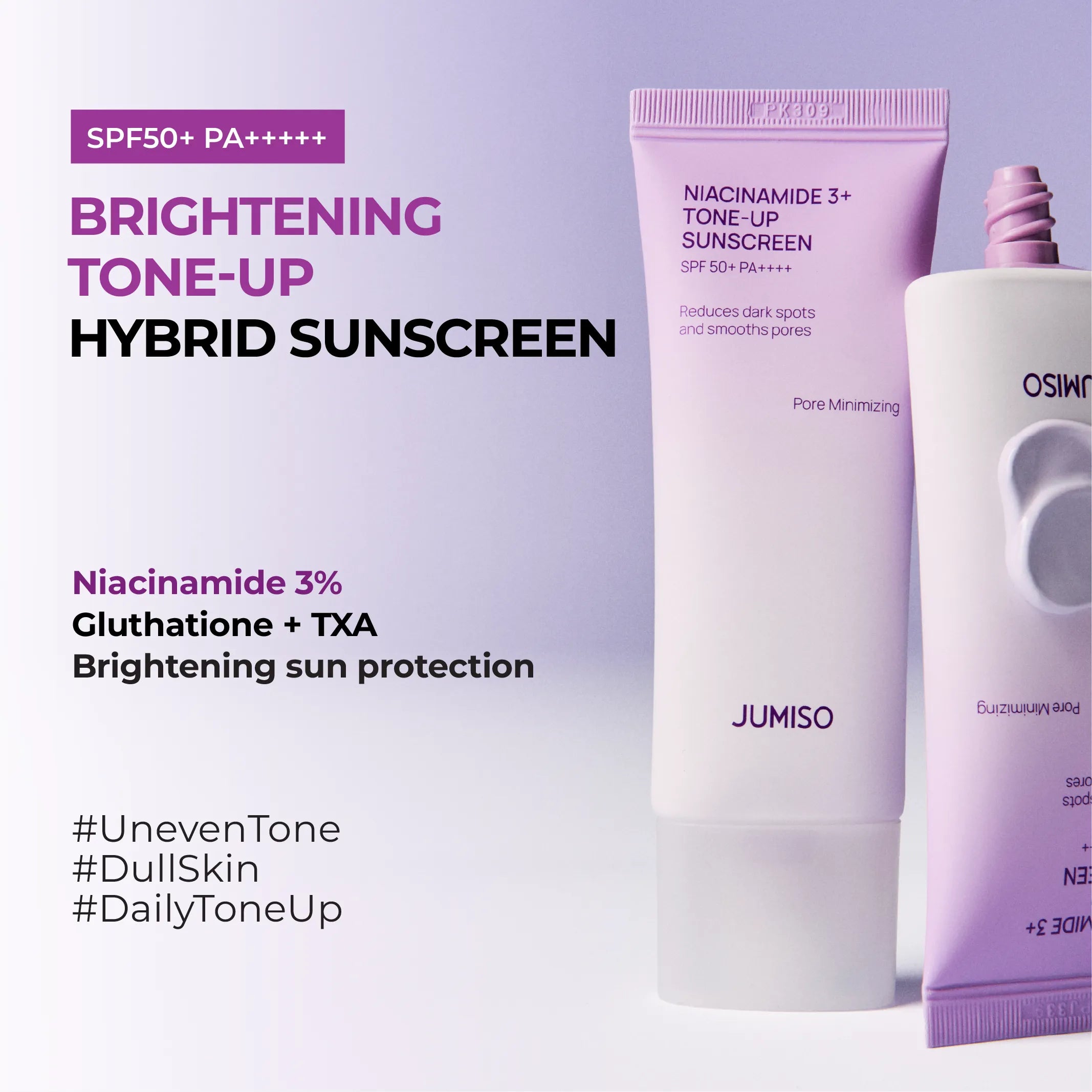 Protector solar Niacinamide 3 + Tone-up Sunscreen de Jumiso