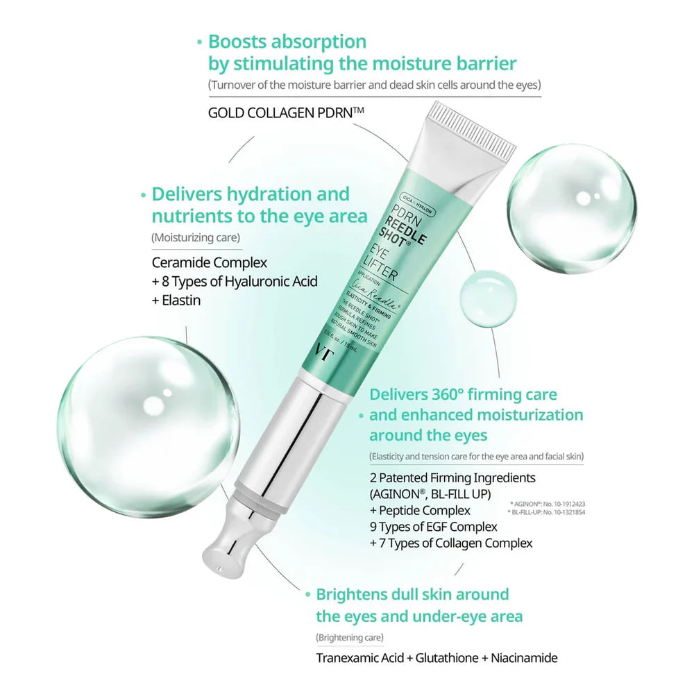 Contorno vibratorio: PDRN Reedle Shot Eye Lifter de VT