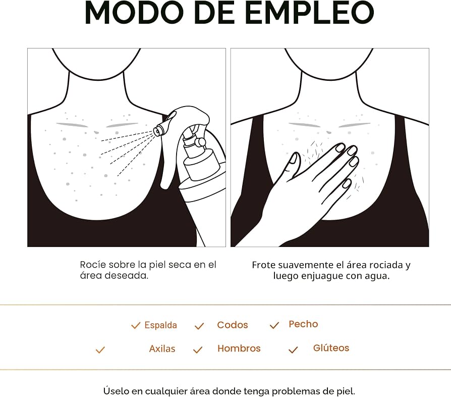 Exfoliante corporal: Peel Shot Kojic Acid Turmeric Body Spray de Dr. Melaxin