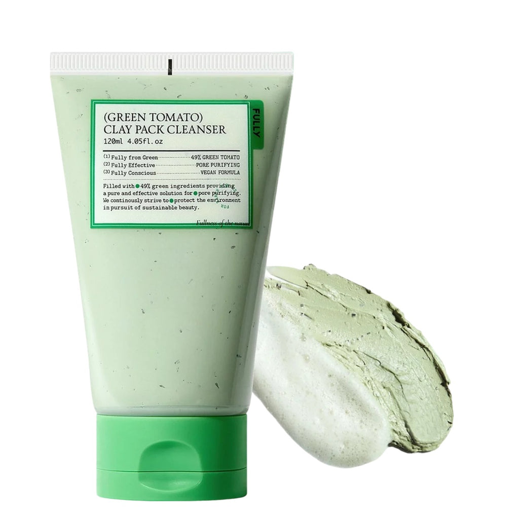 Limpiador + mascarilla: Green Tomato Clay Pack Cleanser de Fully