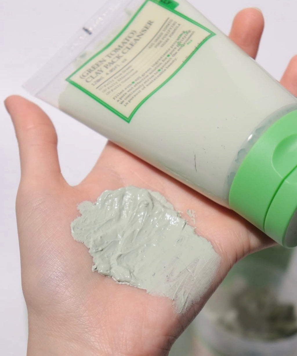 Limpiador + mascarilla: Green Tomato Clay Pack Cleanser de Fully