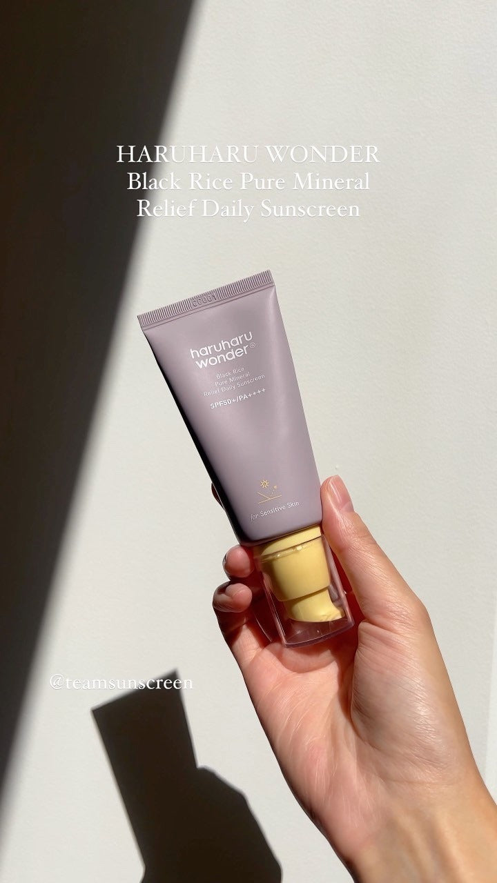 Protector solar mineral Black Rice Pure Mineral Relief Daily Sunscreen de Haruharu Wonder