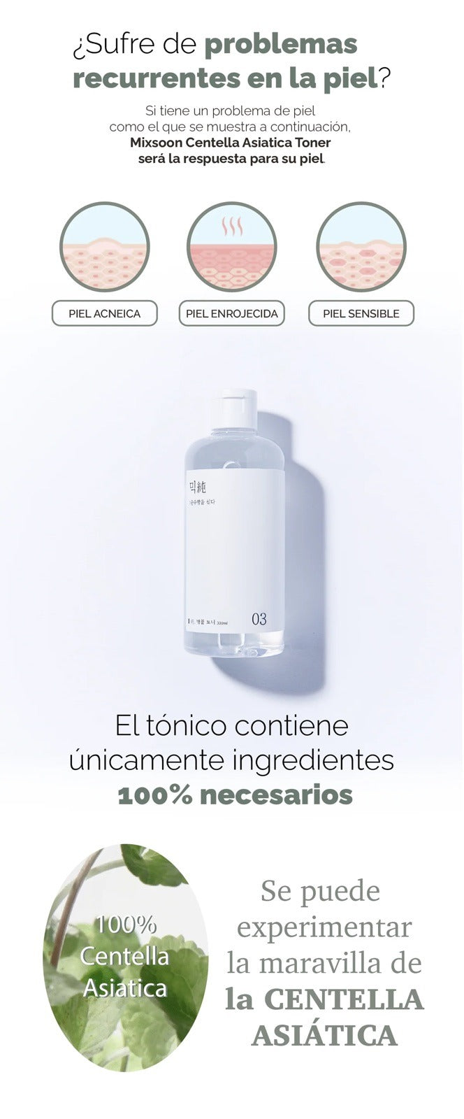 Centella Asiatica Toner de Mixsoon
