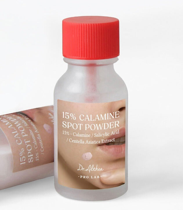 Tratamiento localizado para granos: 15% calamine spot powder de Dr. Althea
