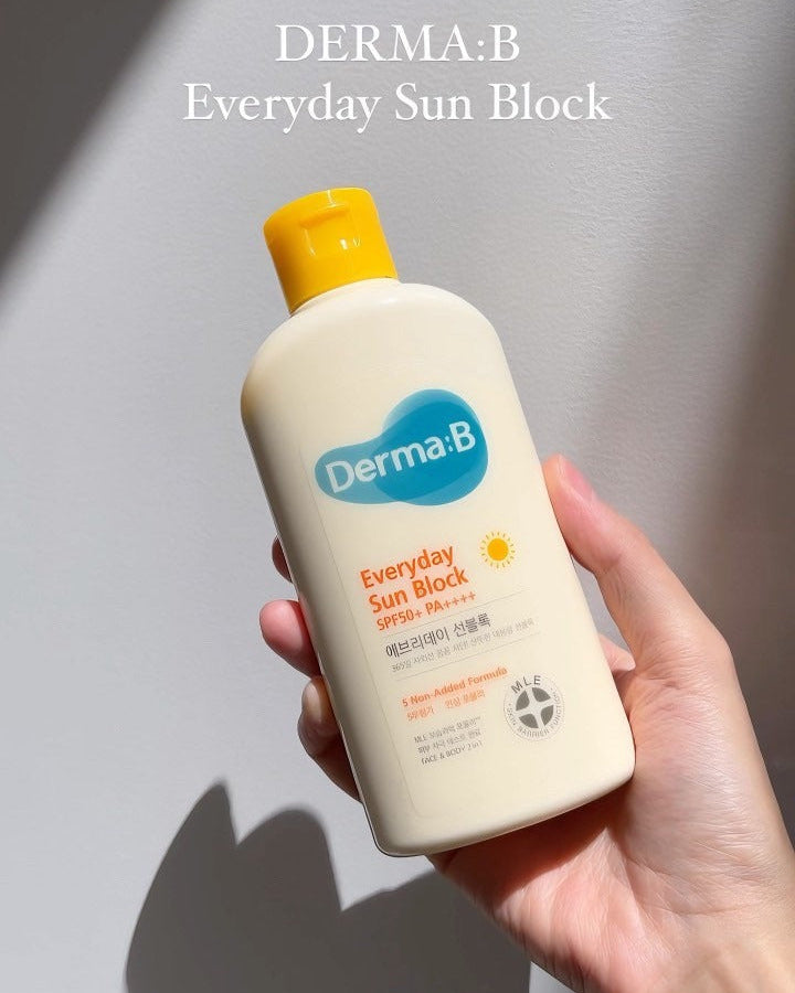 Protector solar corporal y facial: Everyday Sun Block de Derma:B